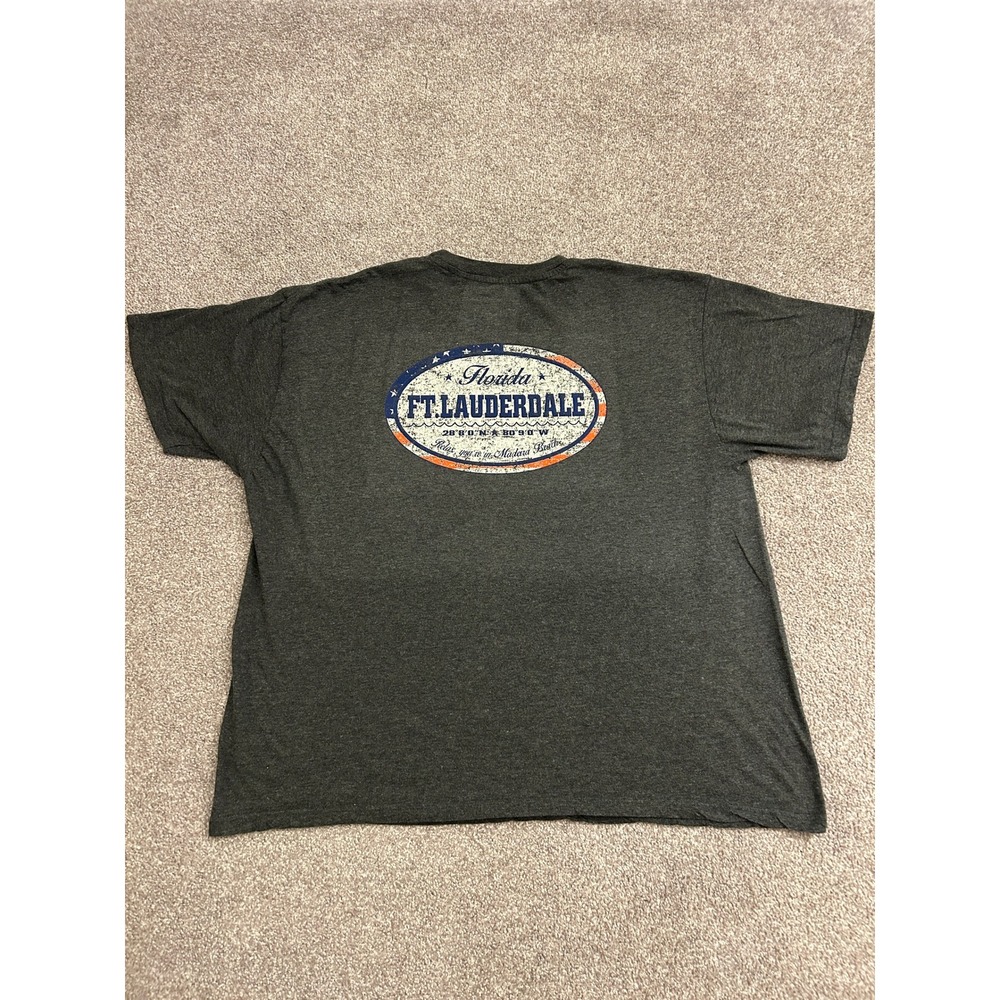Surf Style Ft Lauderdale T-Shirt Mens XL Gray Excellent Florida Graphic Tee